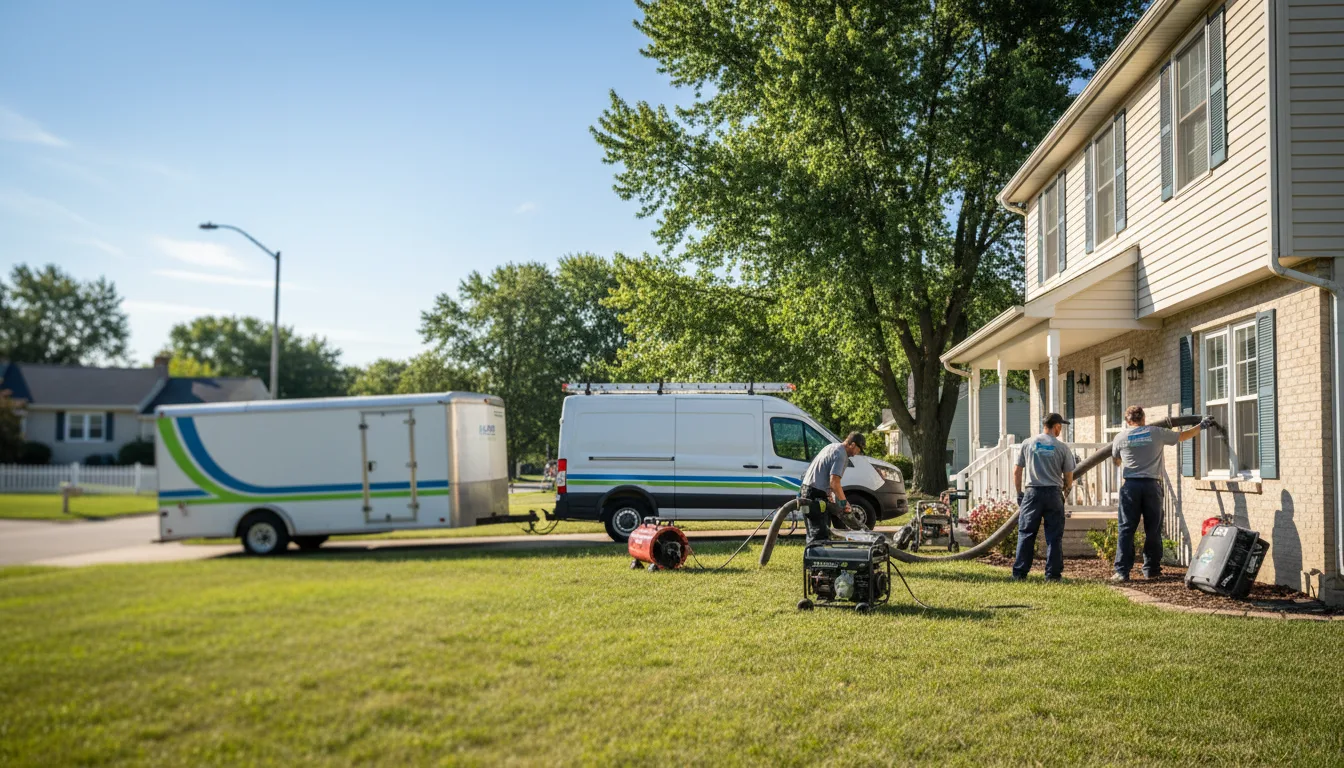 Flooded Basement Restoration And Cleanup With Repair in Chambersburg, IL near me
